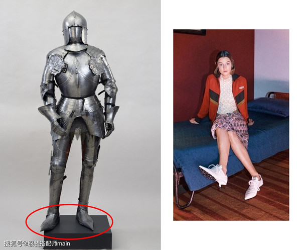 Được biết, thiết kế giày mũi nhọn có nguồn gốc từ những đôi ủng kim loại của các kỵ binh thời Trung cổ Châu Âu. Phần mũi nhọn không chỉ bảo vệ chân mà còn có thể tăng sức tấn công địch.