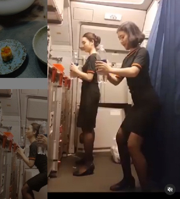 Mới đây, Jolin Sydney tiếp tục tạo sự chú ý khi chia sẻ đoạn video ngắn của mình và đồng nghiệp tranh thủ thời gian rảnh rỗi trên máy bay để squat giữ dáng.