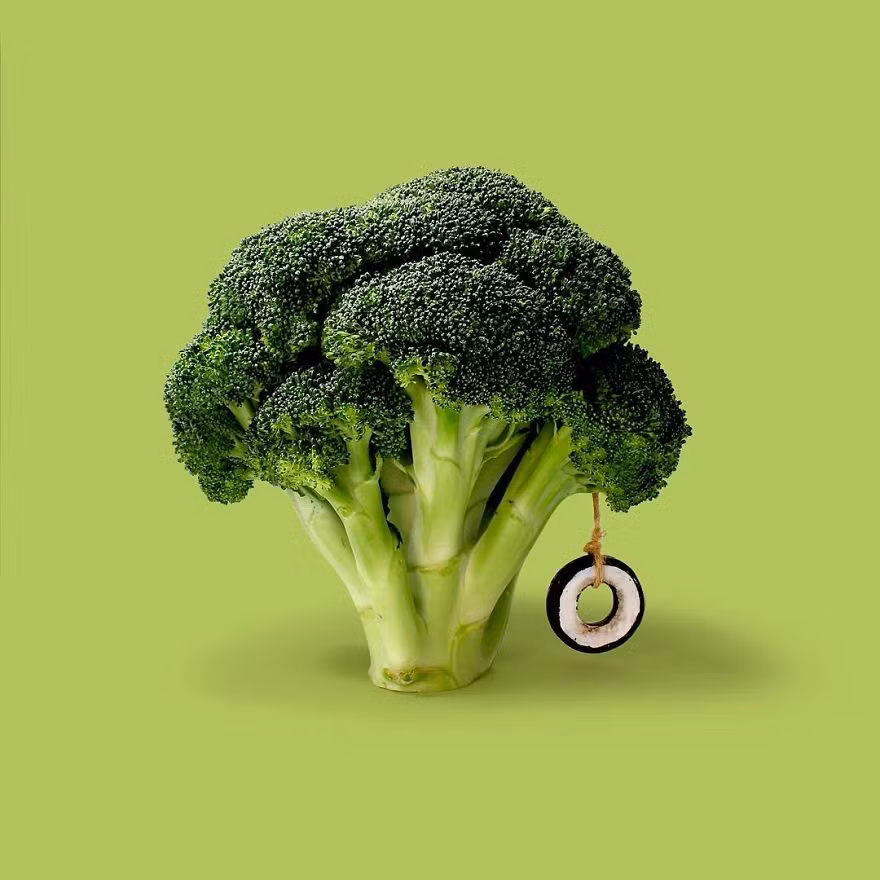 Đóa bông cải xanh biến hình thành cây cổ thụ.