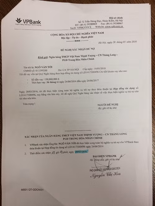 VPBank bi to "choi khong dep" voi khach hang?