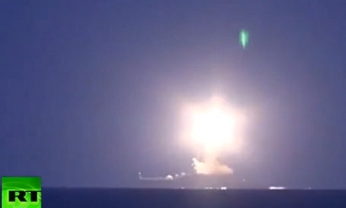 Tàu chiến Nga nã tên lửa hành trình từ biển Caspian nhằm vào nhiều vị trí IS tại Syria,