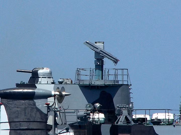 Tàu hộ vệ Gepard đầu tiên được trang bị tổ hợp tên lửa phòng không Osa-M với một bệ phóng hai giá treo cùng 20 quả đạn tên lửa có thể bắn rơi mục tiêu ở cự ly 15km, độ cao đến 12km.