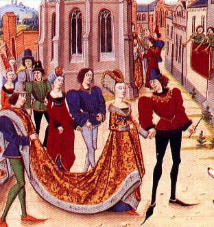 Để tạo kiểu dáng cho đôi giày mũi nhọn, phần mũi giày được nhồi thêm rêu rồi uốn cong lên trên để tiện đi lại.