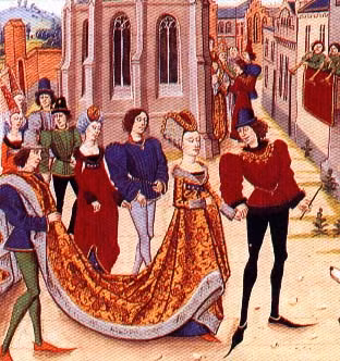 Để tạo kiểu dáng cho đôi giày mũi nhọn, phần mũi giày được nhồi thêm rêu rồi uốn cong lên trên để tiện đi lại.