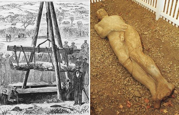 Thế nhưng, tất cả mọi người bị lừa. Trên thực tế, người khổng lồ Cardiff là sản phẩm do người bán thuốc lá có tên George Hull tạo ra.