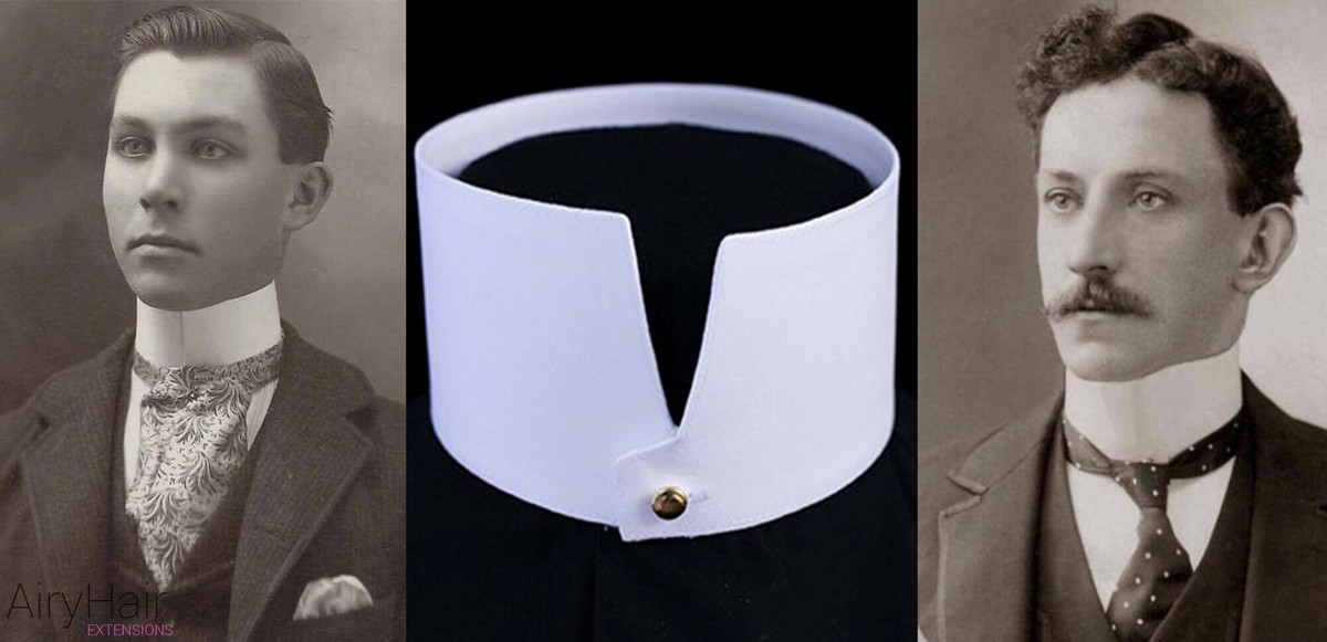 Cổ áo có thể tháo rời này có thiết kế bao khít quanh cổ của người đàn ông.