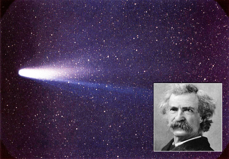 Sở dĩ Mark Twain say mê nghiên cứu vấn đề này được các chuyên gia suy đoán là vì cuộc đời của ông gắn liền với sao chổi Halley. Thậm chí, có người gọi mối quan hệ này là định mệnh chết chóc.