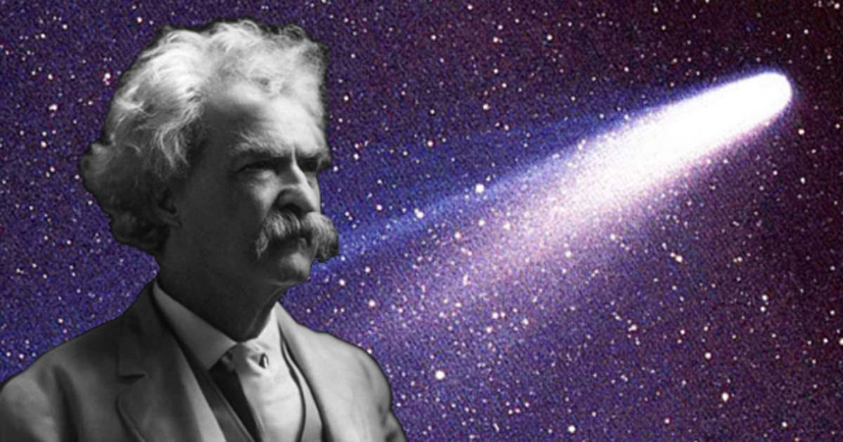Trong số những vấn đề khoa học mà Mark Twain quan tâm có sao chổi Halley.