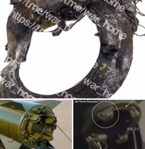 Khi xem xét kỹ hơn, sẽ nhận thấy cánh lái của tên lửa này và trên tên lửa đạn đạo tầm ngắn KN-23 do Triều Tiên sản xuất là khá giống nhau.