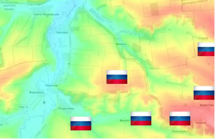 Quan Nga chiem uu the gan lang Vyemka, cach Seversk khong xa