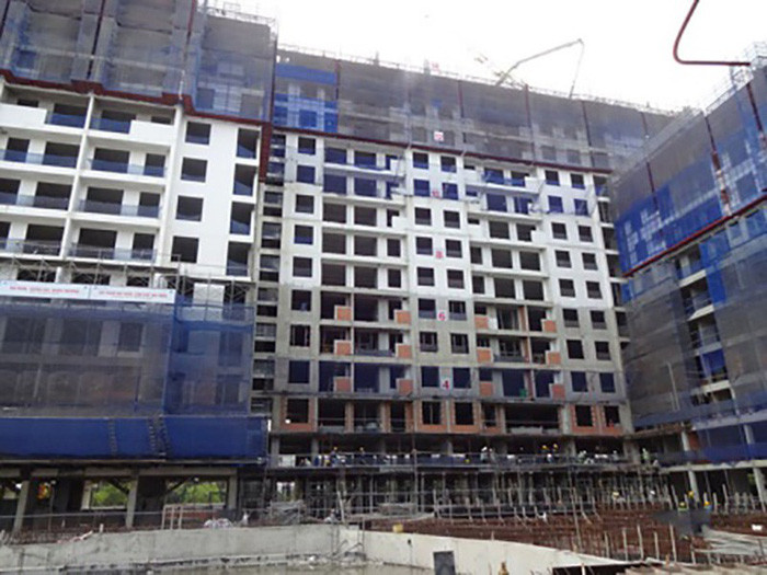 Gia công lắp đặt cốt thép sàn tầng 15 – Block C