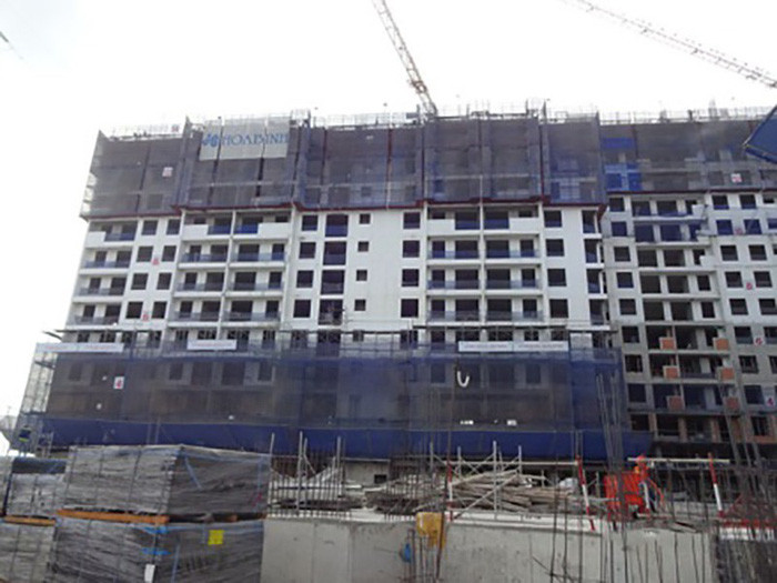 Gia công lắp đặt coffa sàn tầng 13 – Block D