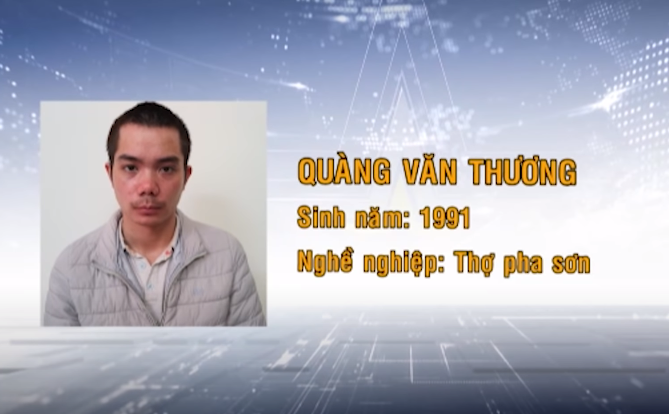 Xác minh thân nhân lai lịch những người này, cơ quan điều tra hướng sự tập trung hơn cả đến người thợ pha sơn tên là Quàng Văn Thương (SN 1991, ngụ bản Muông, xã Chiềng Cọ, TP Sơn La). Hơn nữa, gia đình của Thương cũng sở hữu một chiếc xe Wave màu xanh, rất giống với phương tiện của đối tượng tình nghi mà camera an ninh ghi lại.