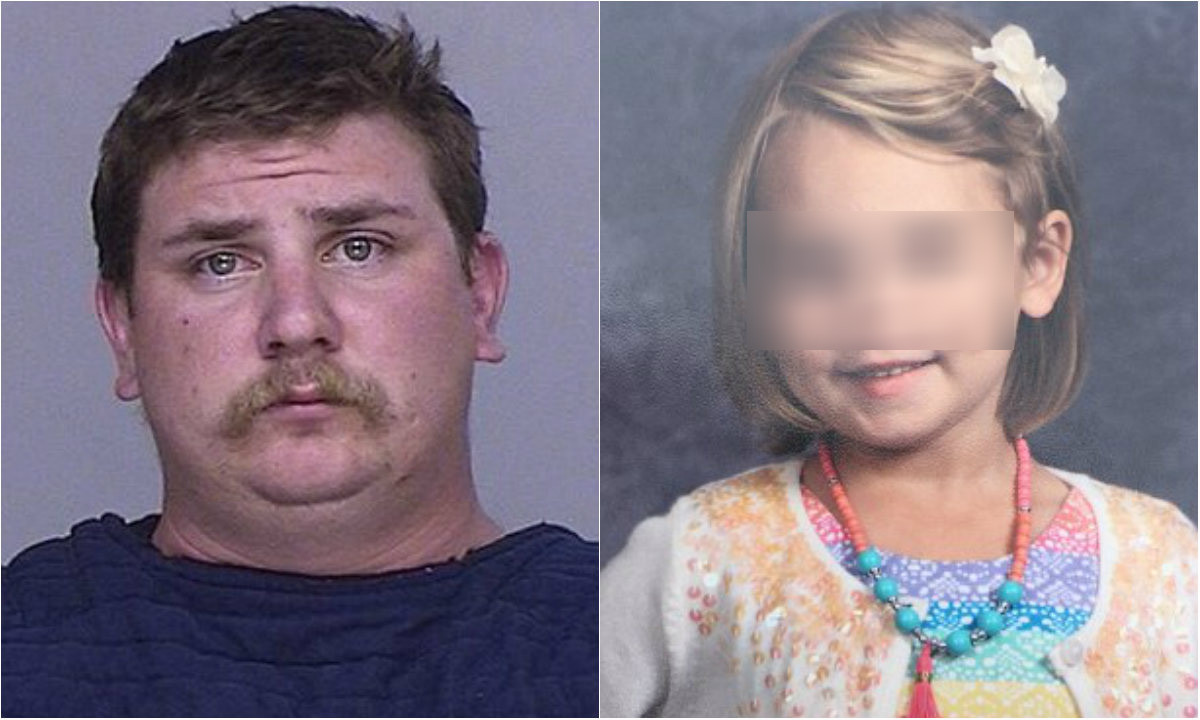 Anderson (trái) đã bắt cóc và sát hại bé Alayna. Ảnh: Daily Mail.