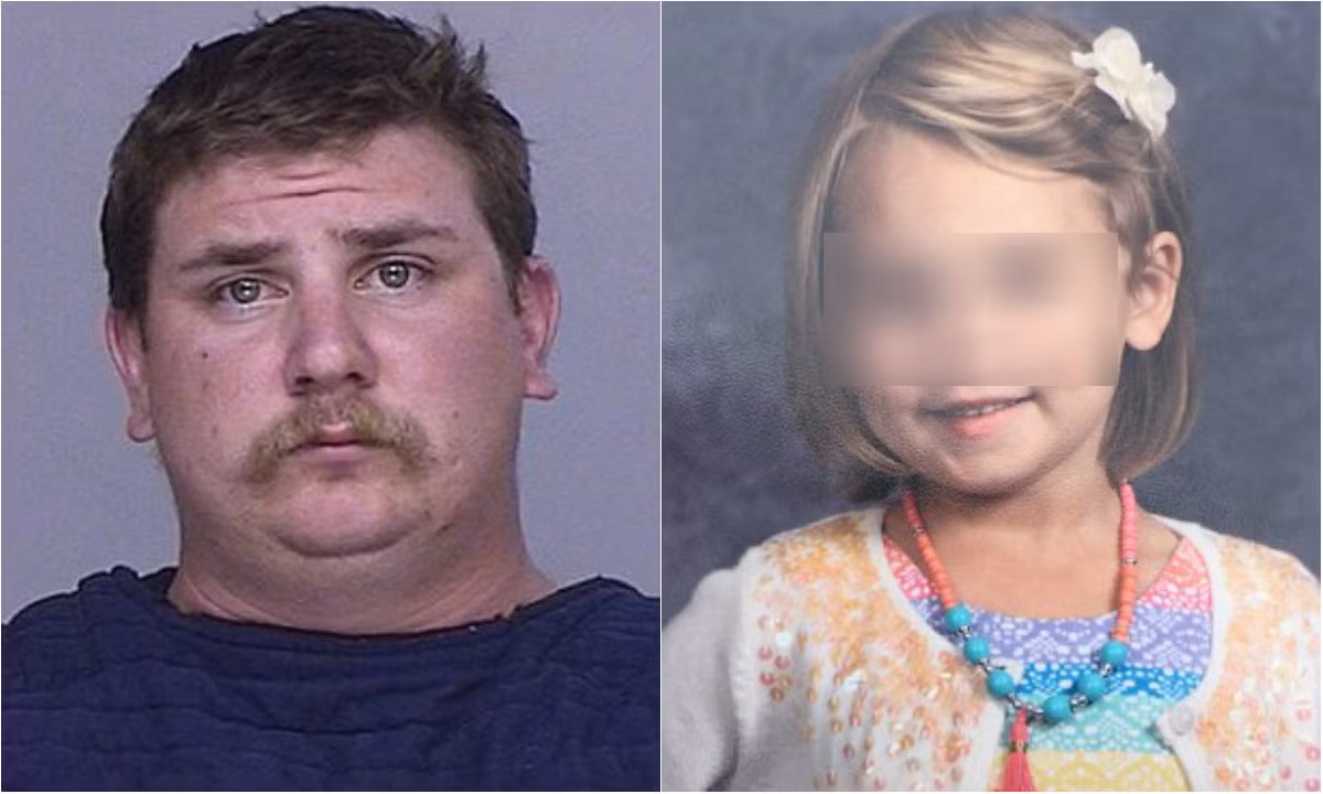 Anderson (trái) đã bắt cóc và sát hại bé Alayna. Ảnh: Daily Mail.