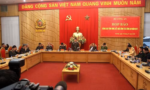 Vụ án được nêu ra tại cuộc họp báo của Bộ Công an ngày 15/1 - Ảnh: PHƯƠNG CHINH