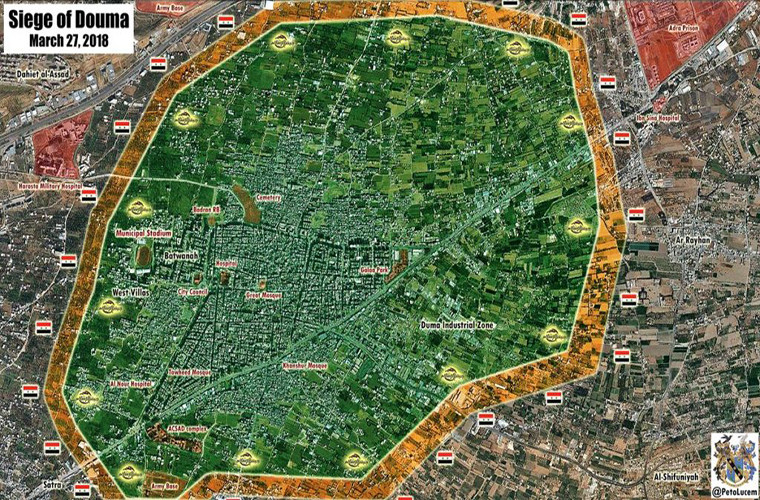 Cùng ngày, có tin nói tên Muhannad Abu Moaz, một chỉ huy chiến trường của phiến quân Jaysh al-Islam, đã bị tiêu diệt khi các cuộc giao tranh vẫn tiếp diễn trên mặt trận Douma. Ảnh: SF.