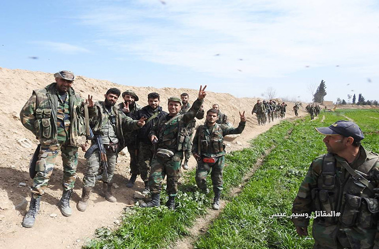 Theo nguồn tin quân sự ở Damascus, Quân đội Syria đang tiến về thị trấn Al-Hammouriyah. Nếu giành được thị trấn này, họ sẽ tiếp cận các trục phía bắc của Sabqa và Jisreen, nằm ở hành lang phía nam Đông Ghouta. Ảnh: Facebook.