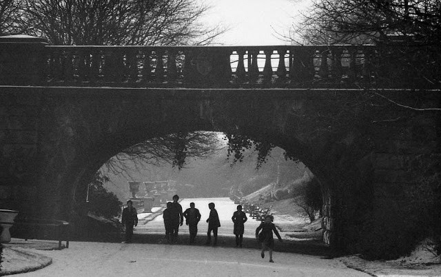 Cây cầu Ivy trong công viên Avenham, Preston, năm 1966.