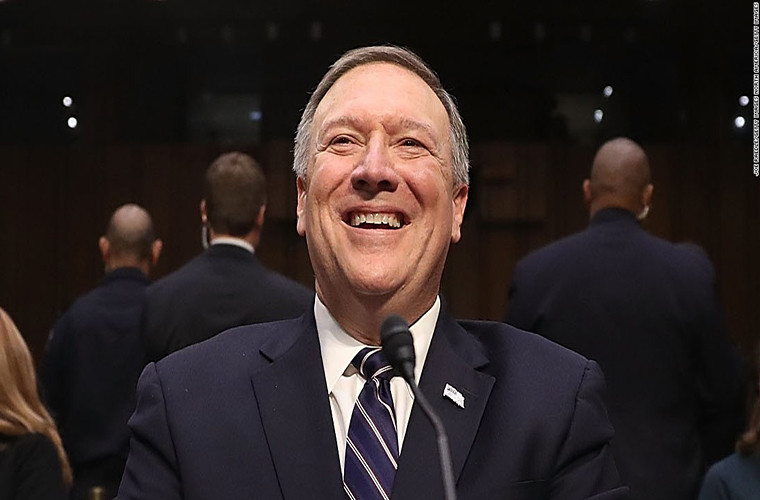 Ngày 18/11/2016, Tổng thống Trump thông báo việc đề cử ông Pompeo vào vị trí Giám đốc CIA và được Thượng viện Mỹ thông qua vào ngày 23/1/2017. Ảnh: CNN.
