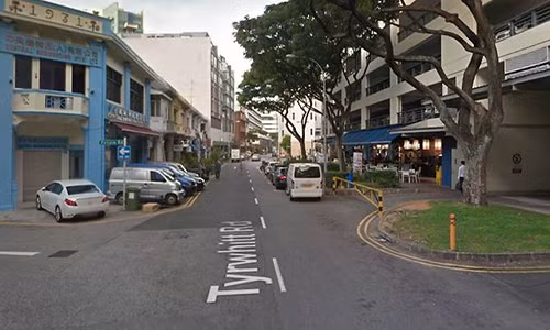 Vụ cướp xảy ra tại một cửa hàng tiện lợi trên đường Tyrwhitt, Singapore. Ảnh: CNA.