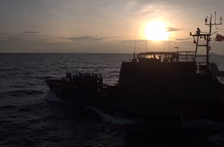 Chiến hạm T.91 có lượng nước tối đa khoảng 124 tấn và được thiết kế để hoạt động ở các khu vực ven bờ, có khoảng 9 tàu tuần tra thuộc lớp T.91 được chế tạo trong giai đoạn từ những năm 1960 đến những năm 1980. Nguồn ảnh: YouTube.