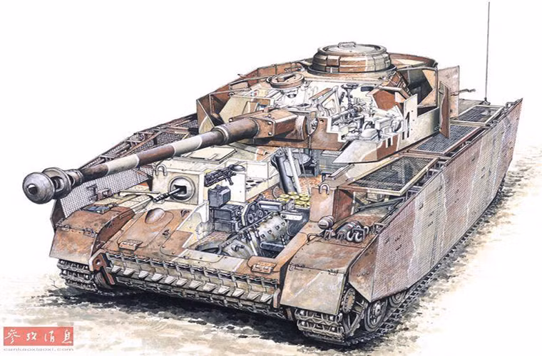 Với các yêu cầu tác chiến trên chiến trường thiết kế xe tăng ngày càng trở nên hoàn thiện hơn và đi tiên phong cho điều này chính là người Đức với những chiếc xe tăng hoàn hảo của mình. Trong ảnh là nội thất bên trong một chiếc Panzer IV, nó có kíp chiến đấu chỉ với 5 người được trang bị giáp mạnh hơn đi kèm với khẩu pháo tốt. Thiết kế bên trong của Panzer IV cũng được đánh giá khá tốt tạo cảm giác thoải mái hơn cho kíp chiến đấu. Nguồn ảnh: QQ.