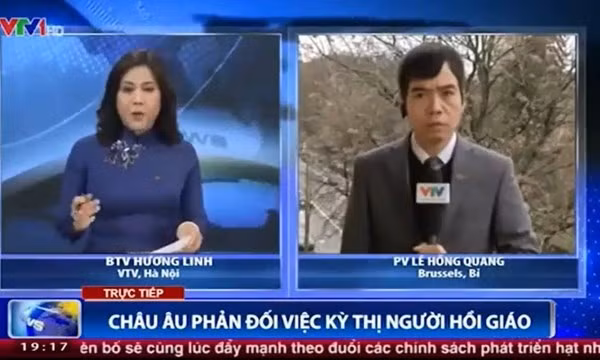 Trong bản tin Thời sự tối 13/1/2015, khi BTV Hương Linh kết nối trực tiếp với phóng viên (PV) Lê Hồng Quang ở Brussels (Bỉ), phóng viên Lê Hồng Quang đã đứng yên vài giây và trên sóng truyền hình vang lên tiếng thì thầm “mất điện thoại rồi”. Sau đó, trao đổi với báo chí, đại diện VTV cho biết: đây là sự cố mất tín hiệu đường truyền khi phát sóng trực tiếp và không có chuyện PV Lê Hồng Quang mất điện thoại.