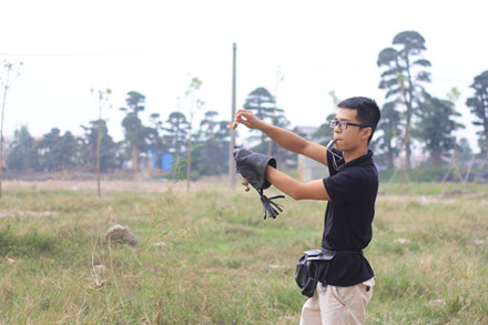 Huấn luyện kỹ năng bắt mồi nhanh của chim.