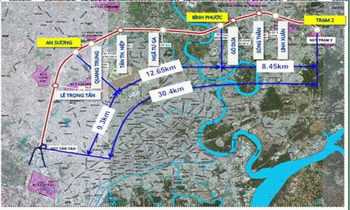 Sơ đồ đường trên cao số 5. Ảnh: CIPM Cửu Long.