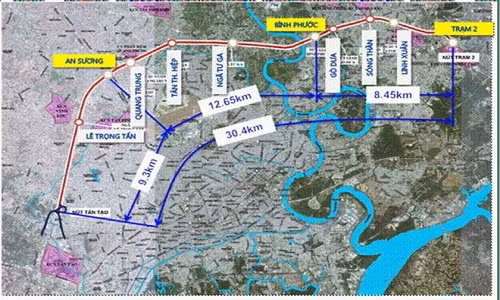 Sơ đồ đường trên cao số 5. Ảnh: CIPM Cửu Long. Sơ đồ đường trên cao số 5. Ảnh: CIPM Cửu Long.