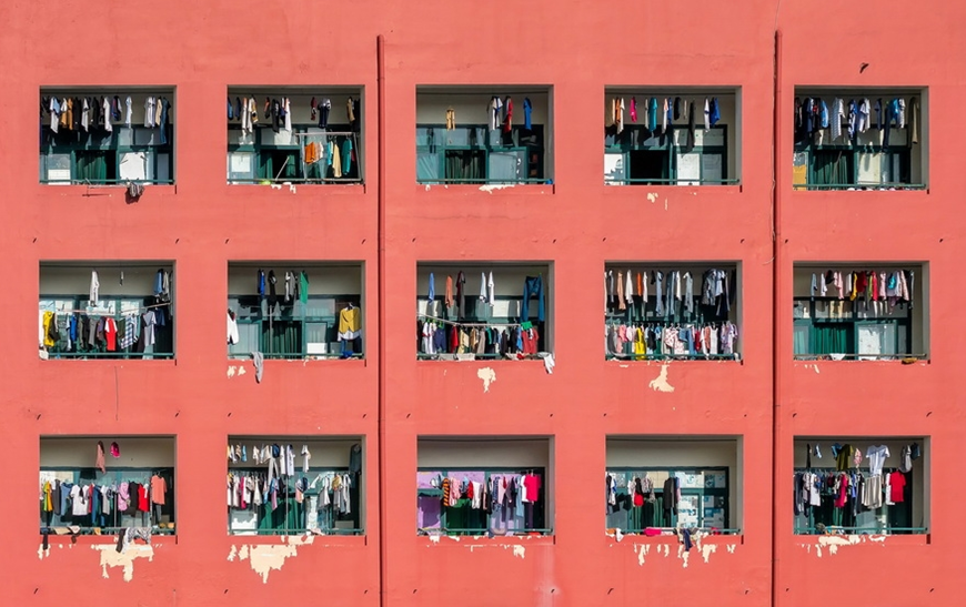 Sắc màu chung cư ở Sài Gòn.