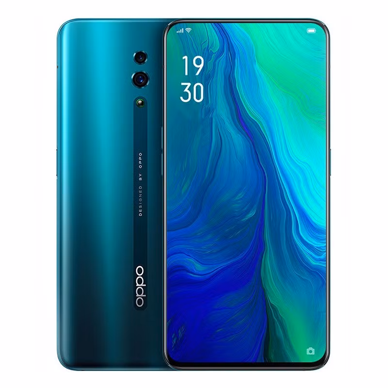 Oppo Reno có màn hình AMOLED, 6.4", Full HD+ , CPU Snapdragon 710 8 nhân 64-bit. Máy có cụm camera sau: Chính 48 MP và phụ 5M, camera trước: 16MP. Dung lượng pin: 3765mAh, siêu tiết kiệm pin, công nghệ sạc nhanh VOOC 3.0.
