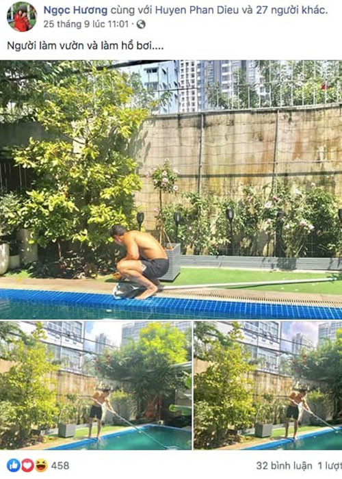 Cách đây một tuần, mẹ ruột của Hồ Ngọc Hà khoe khoảnh khắc Kim Lý đang chăm chỉ dọn dẹp nhà cửa. Có thể thấy, Kim Lý luôn được lòng gia đình Hà Hồ.