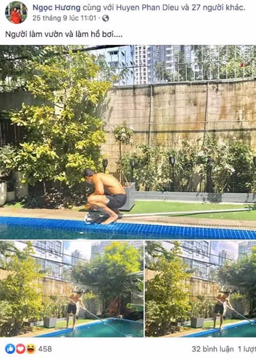 Cách đây một tuần, mẹ ruột của Hồ Ngọc Hà khoe khoảnh khắc Kim Lý đang chăm chỉ dọn dẹp nhà cửa. Có thể thấy, Kim Lý luôn được lòng gia đình Hà Hồ.