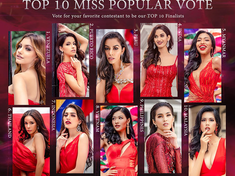 Theo ban tổ chức Hoa hậu Hòa bình Quốc tế, Kiều Loan đang là một trong 10 thí sinh được bình chọn cao nhất tại cuộc thi.