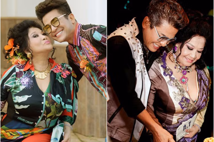 Người phụ nữ hiện gắn bó với Thanh Bạch là bà trùm Thúy Nga Paris by night. Cuộc tình này bị nhiều cư dân mạng chỉ trích vì cặp đôi có đến 9 lần làm đám cưới nghệ thuật. Ảnh: Vietnamnet