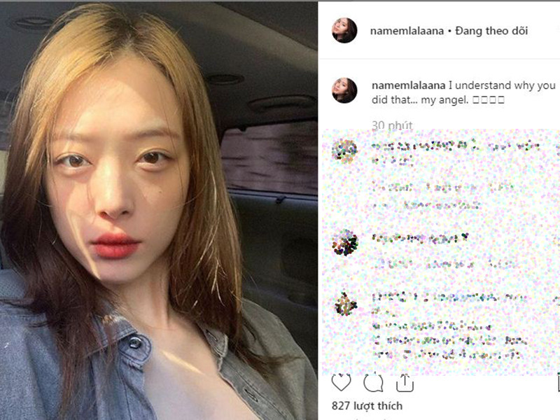 Nam Em bày tỏ cô hiểu được tại Sulli lại có quyết định cực đoan.