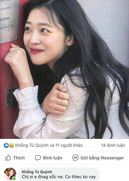 Khổng Tú Quỳnh vẫn chưa thể tin Sulli ra đi.