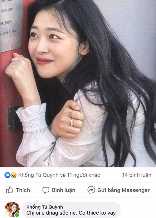 Khổng Tú Quỳnh vẫn chưa thể tin Sulli ra đi.