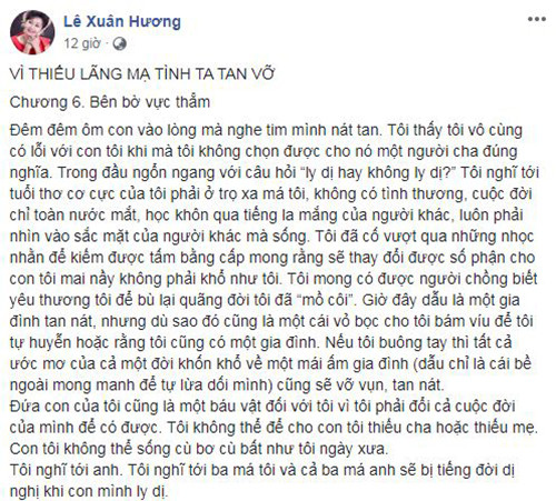 NS Xuan Huong ke MC Thanh Bach khoc loc nho nguoi tinh-Hinh-2