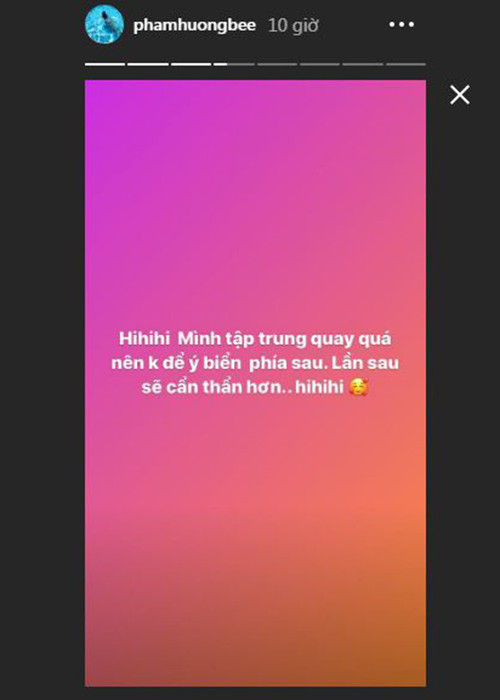 Cư dân mạng bức xúc hơn khi Phạm Hương thản nhiên nói cô không để ý vì tập trung quay video.