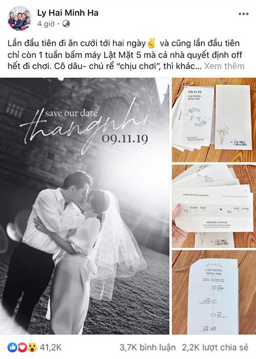 Lý Hải - Minh Hà sẽ tham dự hôn lễ của Đông Nhi tại Phú Quốc.