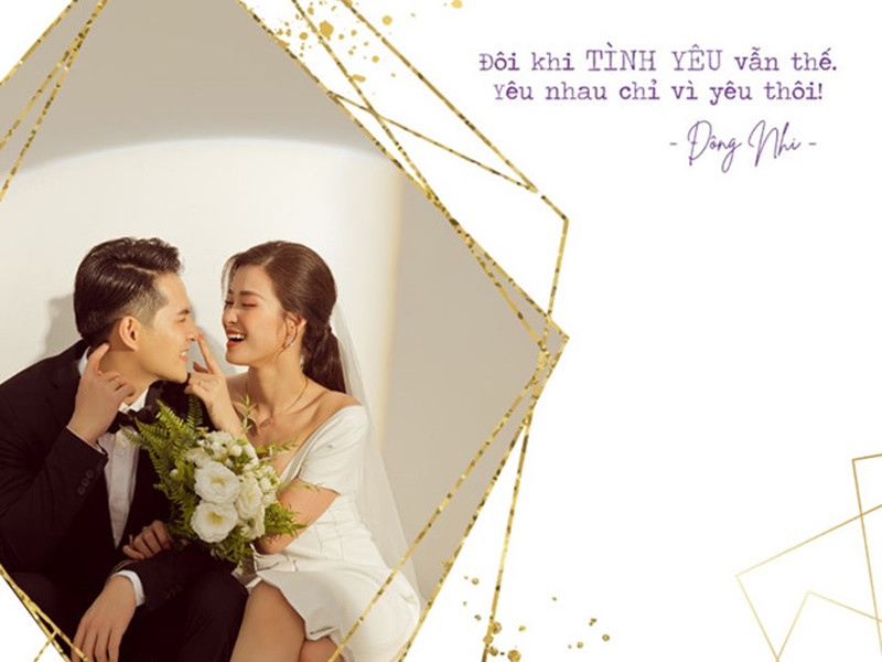 Trước ngày trọng đại, đôi uyên ương dành cho nhau những lời nói đầy ngôn tình.