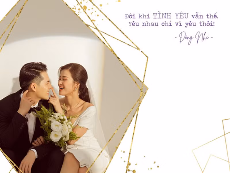 Trước ngày trọng đại, đôi uyên ương dành cho nhau những lời nói đầy ngôn tình.