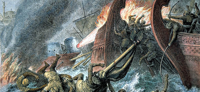 Đế chế Byzantine bảo vệ bí mật về công thức, thành phần tạo ra "ngọn lửa Hy Lạp".