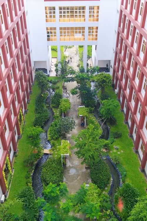 Nếu một lần bước chân vào khuôn viên trường Đại học quốc tế, bạn sẽ phải mê mẩn trước khung cảnh cũng như độ hiện đại ở đây.