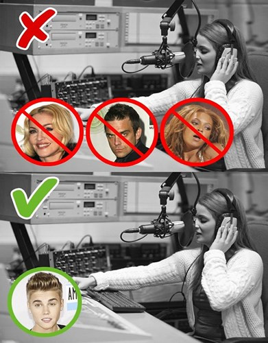 Canada: Theo luật của Canada, 35% nội dung trên đài phát thanh phải có nguồn gốc từ Canada trong khoảng thời gian từ 6 giờ sáng tới 6 giờ tối, từ thứ hai tới thứ sáu.