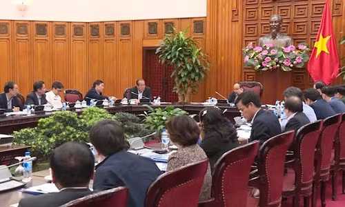 Toàn cảnh phiên họp thường trực Chính phủ ngày 28-3 - Ảnh: VTV