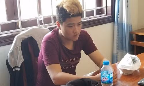 Huy tại cơ quan điều tra. (Ảnh: Công an cung cấp)